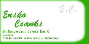 eniko csanki business card